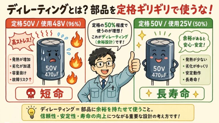 【最重要】ディレーティングとは？｜部品を定格ギリギリで使ってはいけない理由