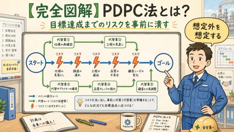 PDPC法とは？｜「想定外」を想定する｜目標達成までのリスクを事前に潰す