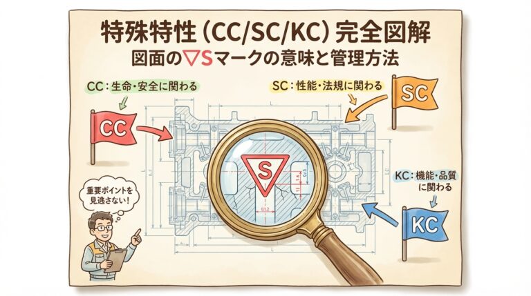 特殊特性とは？CC・SCの違いと図面の記号（▽S）の意味、管理方法を図解｜判定ツール付き