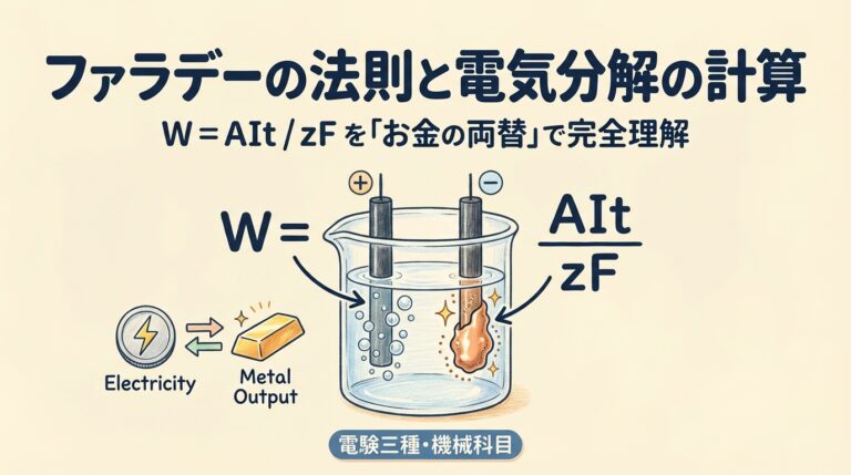 電気化学の基礎｜ファラデーの法則と電気分解の計算を完全図解