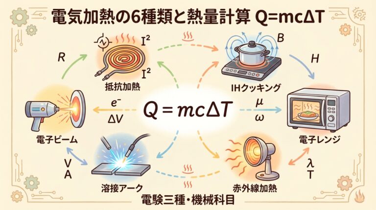 電熱の基礎｜電気加熱の6種類と「Q=mcΔT」の計算パターンを完全図解