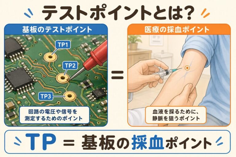テストポイントの役割｜なぜ基板に「使わない丸」を残すのか