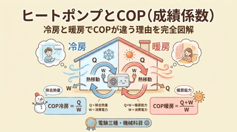 ヒートポンプとCOP（成績係数）｜「冷房と暖房でCOPが違う」理由を完全図解