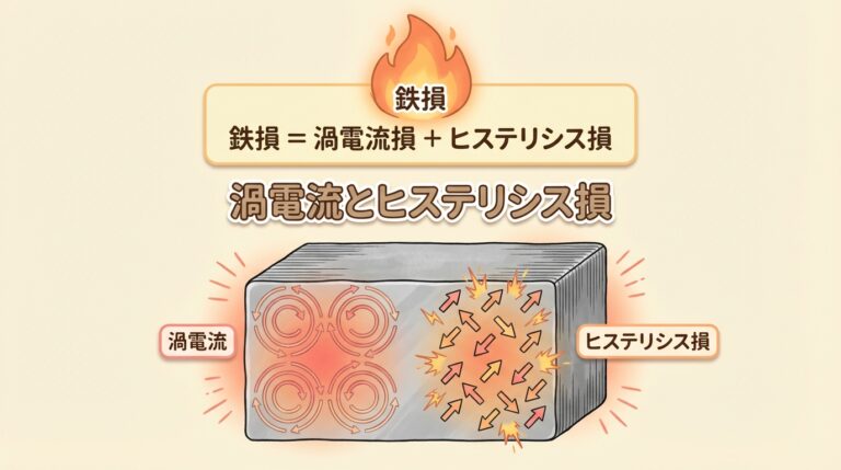 渦電流とヒステリシス損｜鉄損が発生する2つのメカニズムを完全図解