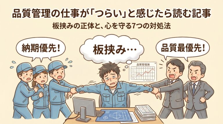 品質管理の仕事が「つらい」と感じたら読む記事｜板挟みの正体と、心を守りながら働く7つの対処法