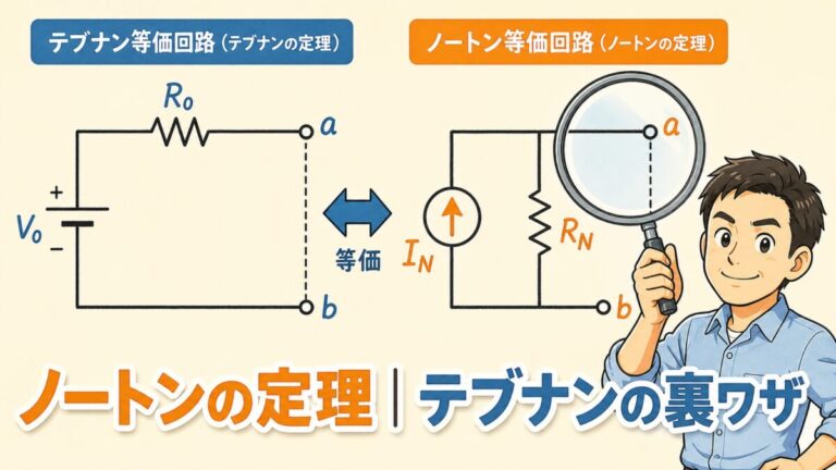 ノートンの定理｜テブナンの裏ワザで電流源等価回路を一瞬で求める