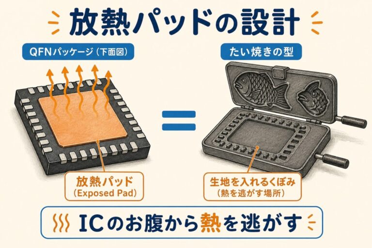 放熱パッドの設計｜QFNやパワーパッケージの実装ガイド