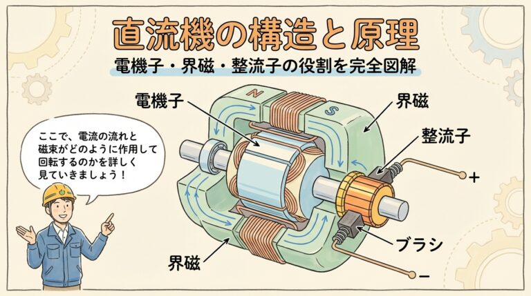 直流機の構造と原理|電機子・界磁・整流子の役割を完全図解【直流機 第1回】 - soloblog