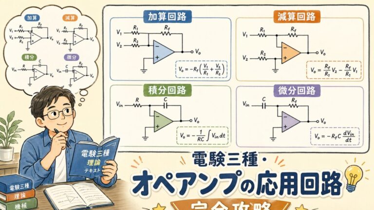 オペアンプの応用回路｜加算・減算・積分・微分を完全攻略【半導体・電子理論 第13回】