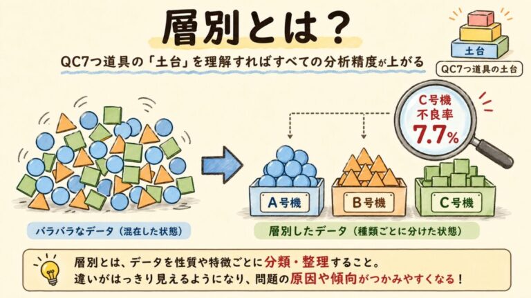 層別とは？QC7つ道具の土台になる考え方とやり方・具体例