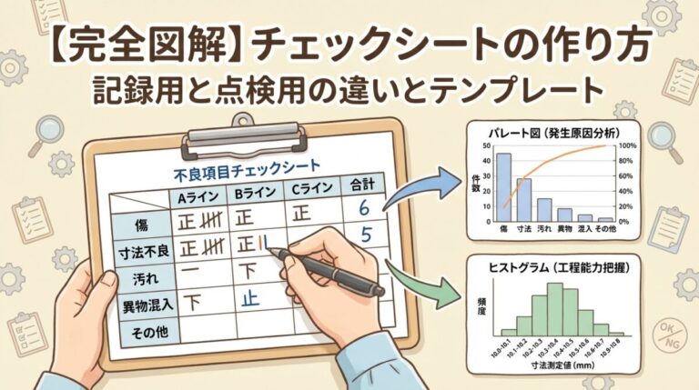 チェックシートの作り方｜記録用と点検用の違いとテンプレート