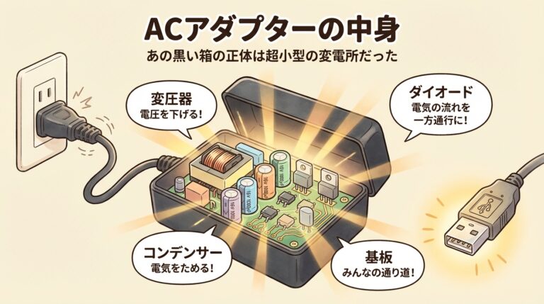 ACアダプターの中身｜あの「黒い箱」の正体は超小型の変電所だった