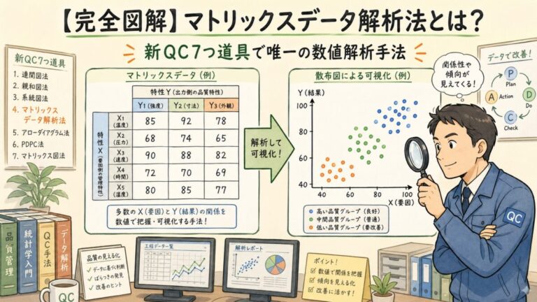 マトリックスデータ解析法とは？｜新QC7つ道具で唯一の「数値解析」手法を初心者向けに徹底解説