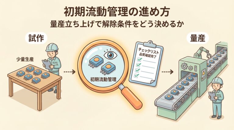 初期流動管理の進め方｜量産立ち上げで解除条件をどう決めるか