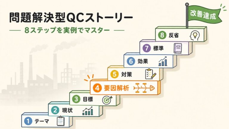 問題解決型QCストーリーの8ステップ｜要因解析の進め方と課題達成型・トヨタ式との違い