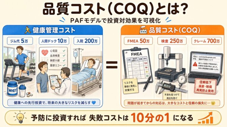 品質コスト(COQ)とは？PAFモデルで投資対効果を可視化