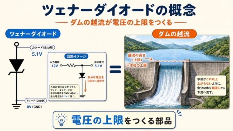 ツェナーダイオードの使い方｜定電圧・サージ吸収の全て
