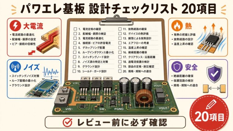 パワエレ基板設計チェックリスト｜レビュー前の20項目