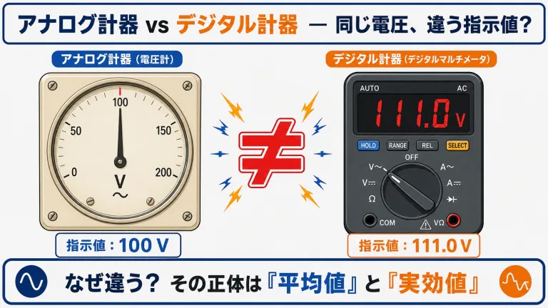 アナログ計器とデジタル計器の違い｜なぜ同じ電圧で指示が変わるのか