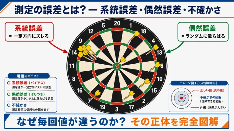測定の誤差とは？｜系統誤差・偶然誤差・測定不確かさを実務目線で完全図解