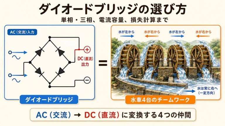 ダイオードブリッジの選び方｜単相・三相完全ガイド