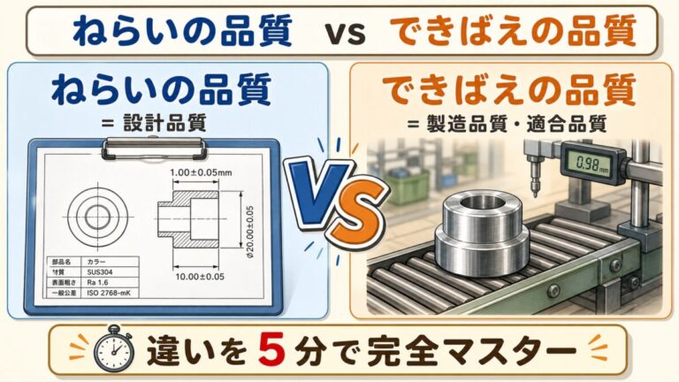 ねらいの品質とできばえの品質の違い｜設計品質と製造品質を完全図解