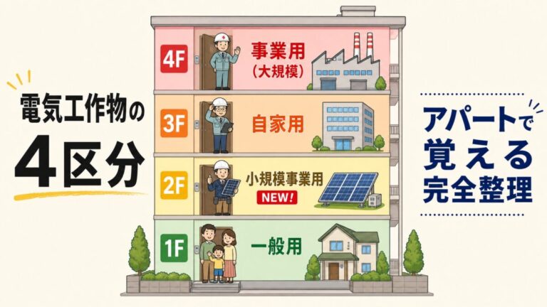 電気工作物の4区分とは？一般用・事業用・自家用・小規模事業用の違いを完全整理