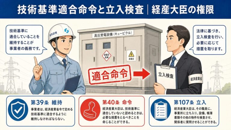 技術基準適合命令と立入検査｜経産大臣の権限