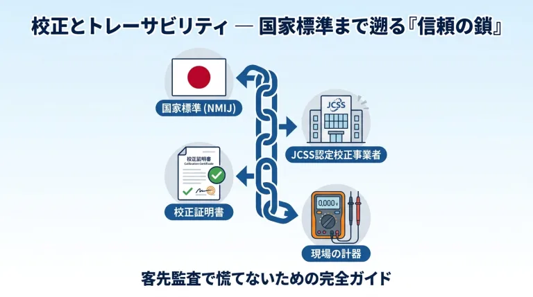 校正とは？測定器の校正の意味・調整との違い・トレーサビリティ