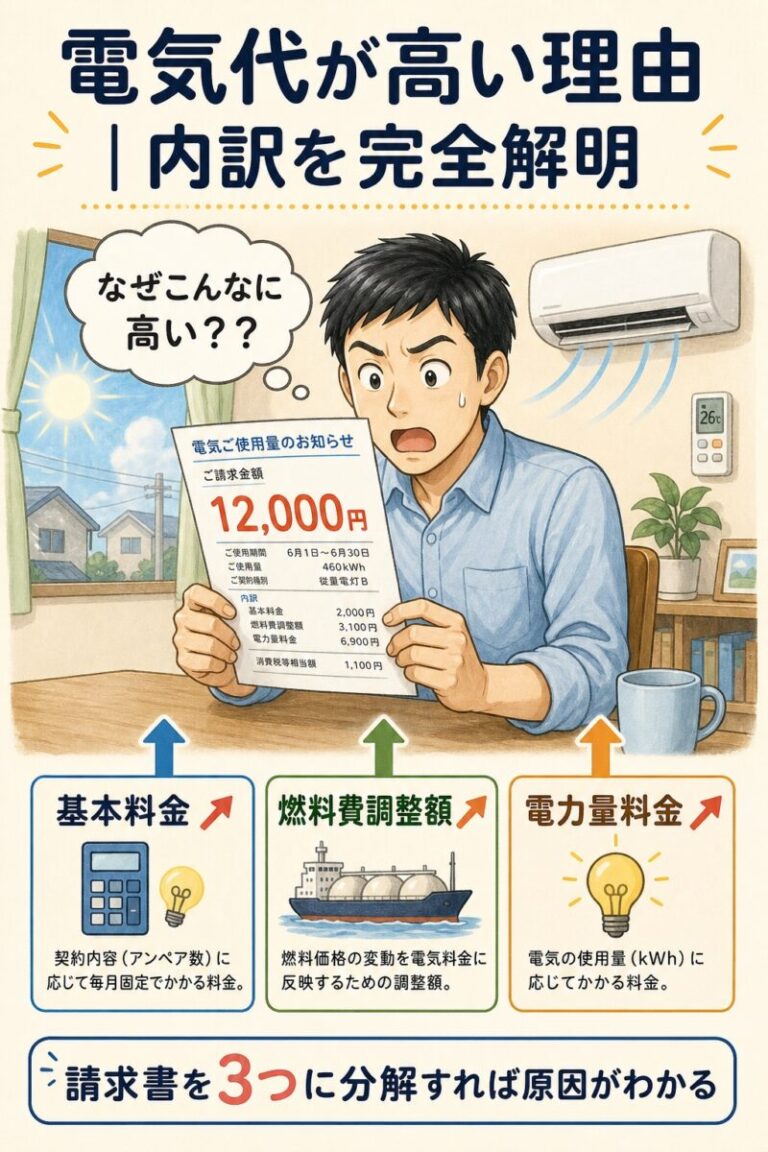 電気代が高い理由｜請求書の内訳と「安い時間帯」を見抜く