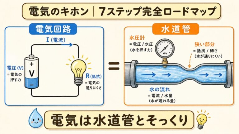 電気のキホンが5分でわかる完全ロードマップ｜中学理科から始める7ステップ