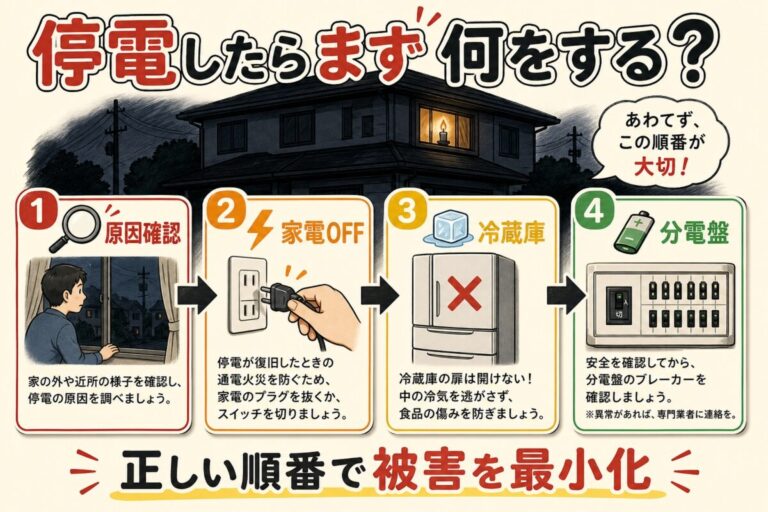 停電したらまず何をする？正しい対応の順番【完全ガイド】