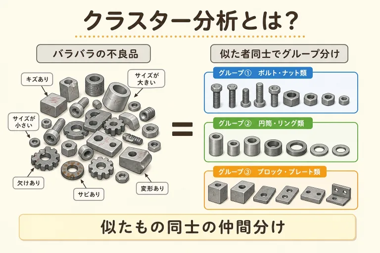 クラスター分析とは？デンドログラムの読み方を「不良の仲間分け」で解説
