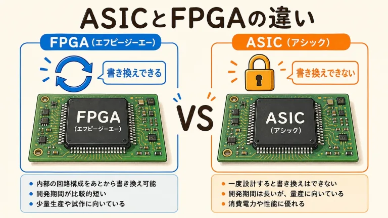 ASICとFPGAの違いとは？「書き換えできる回路」を超やさしく解説