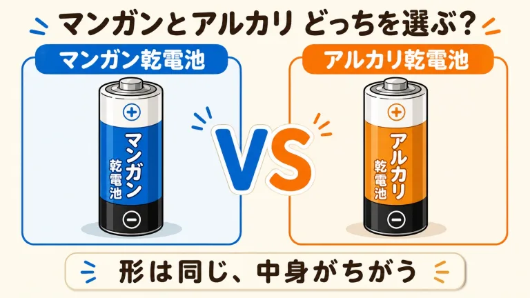 マンガン電池とアルカリ電池の違い｜どっちを選べばいいか一発でわかる