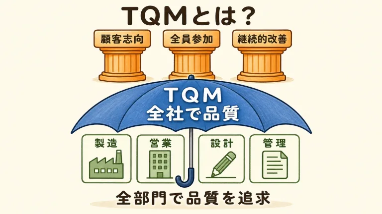 TQMとは？TQCとの違いと全社的品質管理を図解でやさしく解説