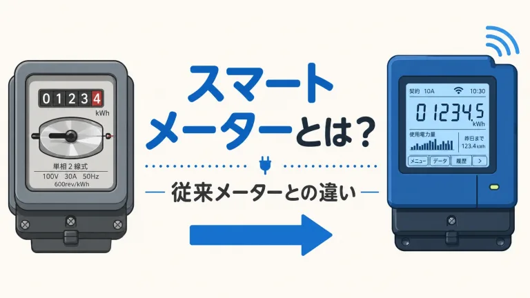 スマートメーターとは？従来メーターとの違いを「自動で記録するレジ」で図解