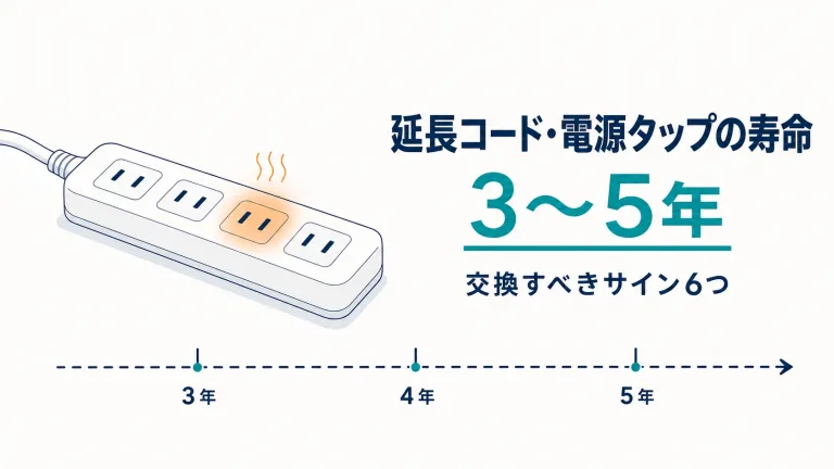 延長コード・電源タップの寿命は3〜5年｜交換すべきサイン6つと買い替え判断