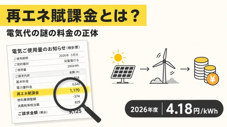 再エネ賦課金とは？電気代に毎月乗っている「よくわからない料金」の正体