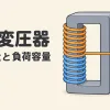 単巻変圧器を表すアイキャッチ。鉄心に巻いた1本の巻線の途中からタップを出している