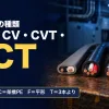 ケーブルの種類 VVF・CV・CVT・VCT のアイキャッチ。4種類のケーブルの切り口の写真