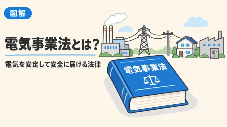 電気事業法とは？目的と2つの規制・重要な条文をやさしく解説