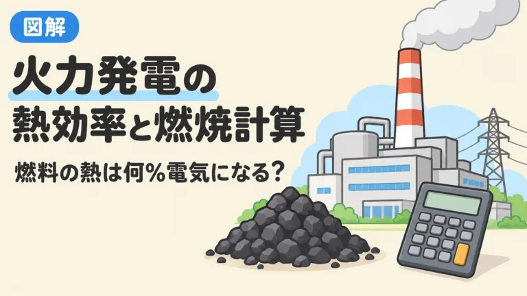 火力発電の熱効率と燃焼計算｜発熱量・所内率・燃料消費量・CO2の求め方を例題で図解｜計算ツール付き
