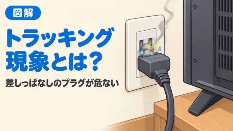 トラッキング現象とは？電気火災が起きる仕組みと対策を図解｜半断線・たこ足配線も危険度チェック