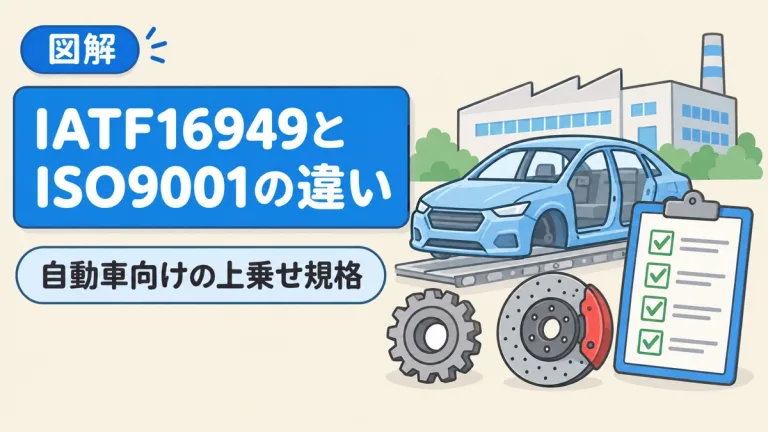 IATF16949とISO9001の違い｜追加要求・コアツール・内部監査を比較表で図解