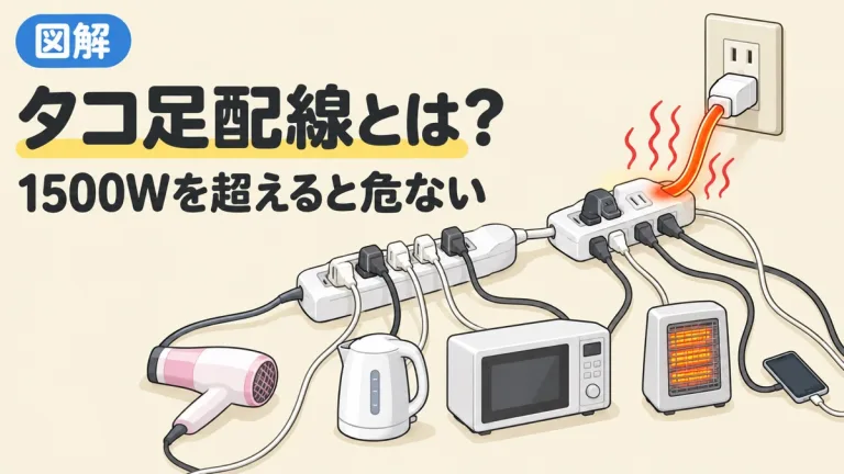 タコ足配線とは？なぜ危険か、1500Wの理由と火事の仕組み｜計算ツール付き