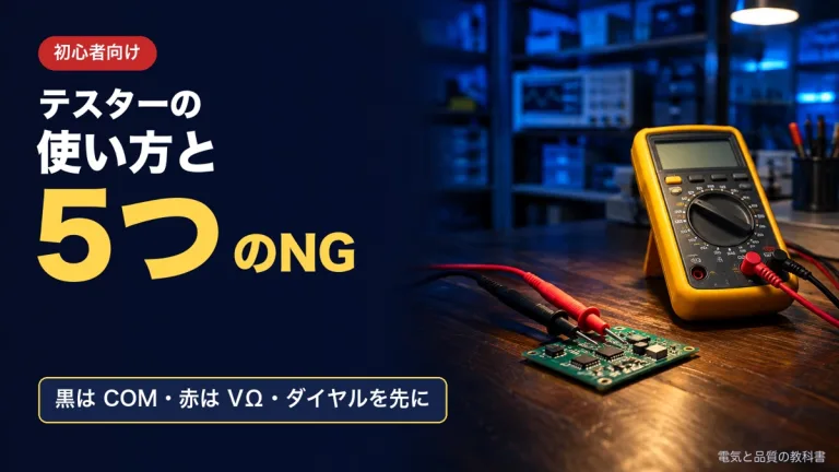 テスターの使い方｜初心者がやってはいけない5つと電圧・抵抗・導通の測り方