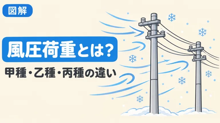 風圧荷重とは？甲種・乙種・丙種の違いと計算方法を例題で図解｜電技解釈第58条｜計算ツール付き